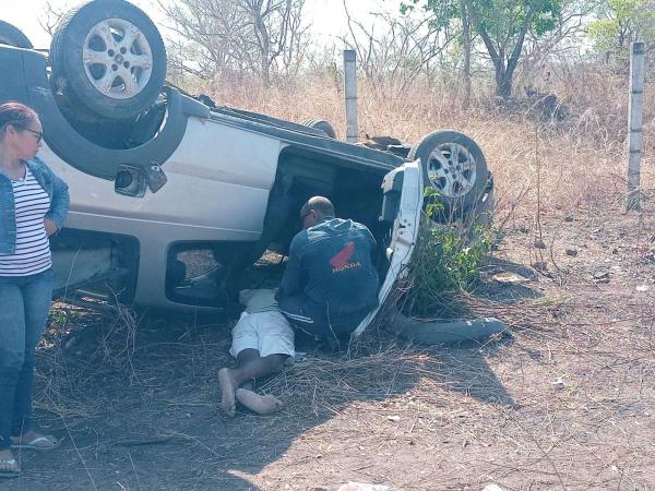 Idoso fica ferido em acidente na BR 343, zona rural de Floriano.(Imagem: Divulga&ccedil;&atilde;o)