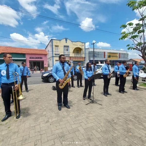 Banda de M&uacute;sica do munic&iacute;pio.(Imagem:Secom)