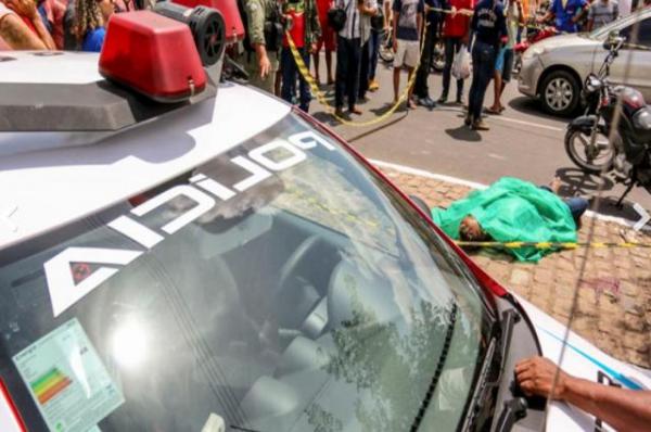 V&iacute;tima reage a assalto e deixa um morto em Teresina.(Imagem:Thiago Amaral)