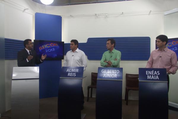 Candidatos &agrave; prefeitura de Floriano participaram de debate na TV Alvorada.(Imagem:FlorianoNews)