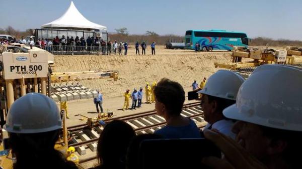 Florianense acompanha visita da Presidente Dilma &agrave;s obras da Transnordestina.(Imagem:Reprodu&ccedil;&atilde;o/Facebook)