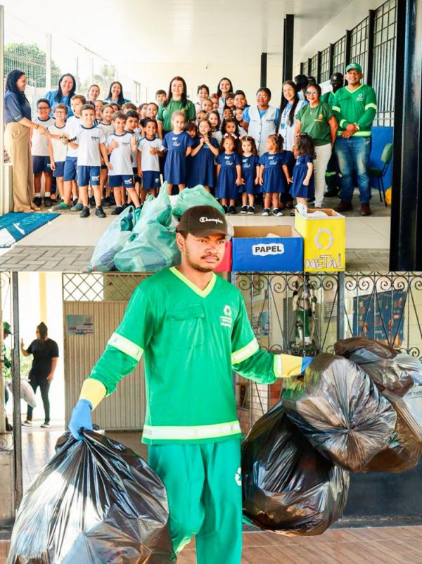 Arrecada&ccedil;&atilde;o de mais de uma tonelada de materiais recicl&aacute;veis marca abertura da Semana do Meio Ambiente de Floriano(Imagem:Secom)