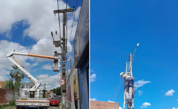 Prefeitura de Floriano realiza mais de 700 serviços de iluminação pública no mês de abril(Imagem:Secom)