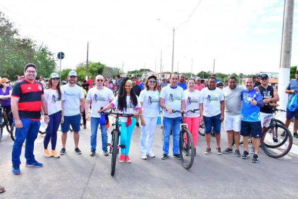 Passeio cicl&iacute;stico de anivers&aacute;rio pelos 126 anos de Floriano foi um sucesso (Imagem:Secom)