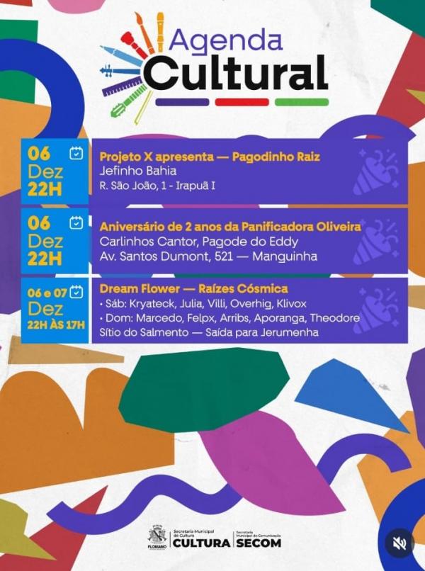 Agenda Cultural(Imagem:Reprodução/Instagram)