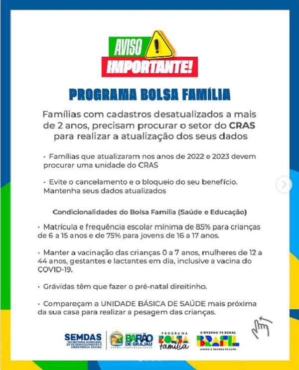  Benefici&aacute;rios do Bolsa Fam&iacute;lia devem atualizar cadastro para evitar bloqueio(Imagem:Divulga&ccedil;&atilde;o)