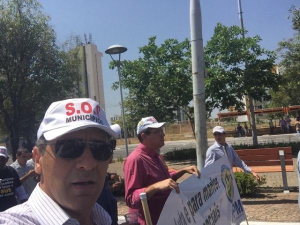  Gilberto J&uacute;nior participou ativamente da passeata realizada pela APPM.(Imagem:SECOM)