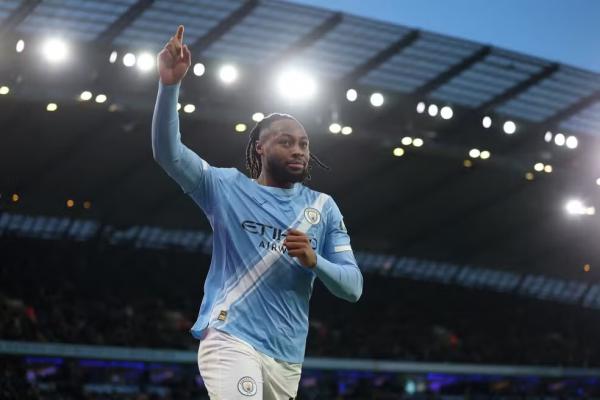 Antoine Semenyo comemora primeiro gol pelo City.(Imagem:Reuters/Andrew Boyers)