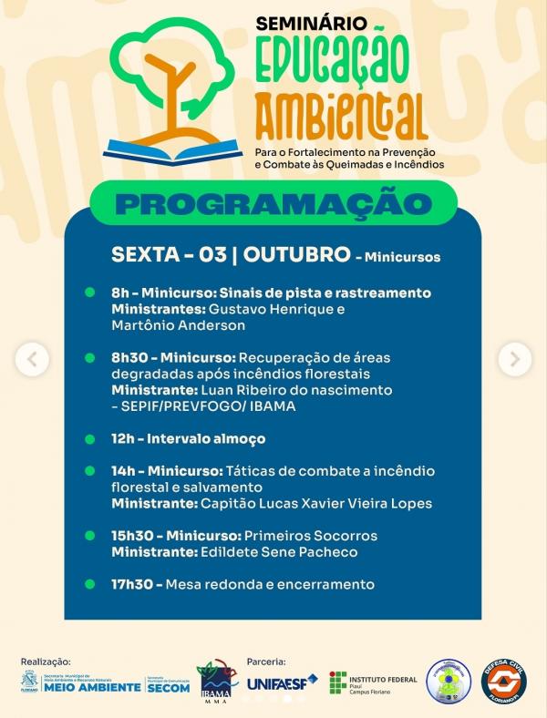 Floriano sediará Seminário de Educação Ambiental para prevenção e combate às queimadas(Imagem:Reprodução/Instagram)