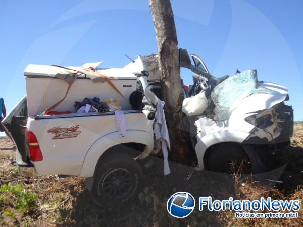 Motorista morre após bater carro em árvore na BR-135, em Bom Jesus