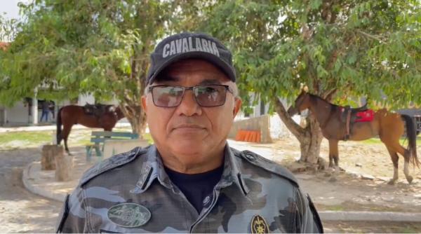 Comandante do RPMont, tenente-coronel Valdeney Pacheco.(Imagem:Francisco Leal)