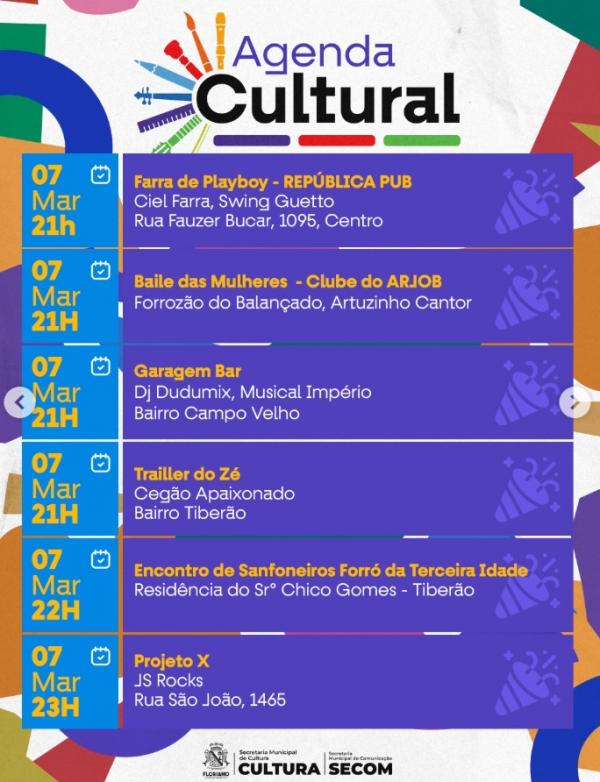  Final de semana tem programa&ccedil;&atilde;o cultural movimentada em Floriano(Imagem:Reprodu&ccedil;&atilde;o/Instagram)