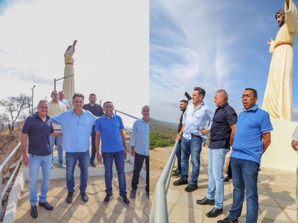 Prefeito agradece a Ciro Nogueira ao entregar obra com imagem de Jesus Cristo (Imagem:Ascom)