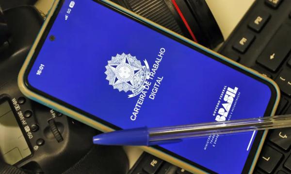 Celular com Carteira de Trabalho Digital.(Imagem:Bruno Peres/Agência Brasil)