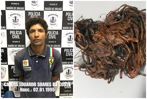 Pol&iacute;cia Civil de Bar&atilde;o de Graja&uacute; prende suspeito de furtar fia&ccedil;&atilde;o el&eacute;trica.(Imagem:Pol&iacute;cia Civil)
