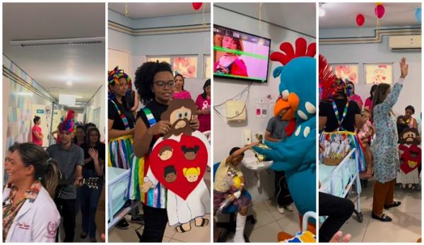 Hospital Regional Tib&eacute;rio Nunes celebra o Dia das Crian&ccedil;as com m&uacute;sica, ora&ccedil;&otilde;es e muita divers&atilde;o.(Imagem:Reprodu&ccedil;&atilde;o/Instagram)
