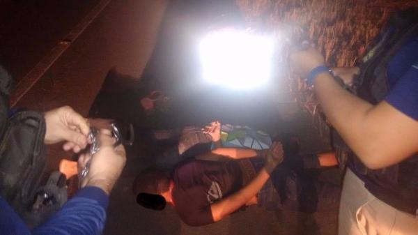 PRF prende em flagrante bando de assaltantes que fizeram arrast&atilde;o em Altos.(Imagem:PRF)