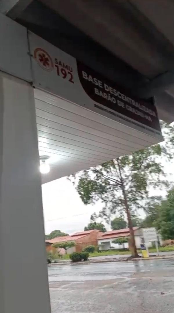 Nova base descentralizada do SAMU em Barão de Grajaú enfrenta problemas com vazamentos(Imagem:Reprodução)