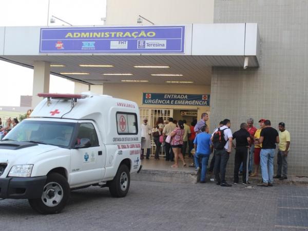 Policial Fred Maia est&aacute; internado em estado grave no HUT.(Imagem:Catarina Costa / G1 PI)