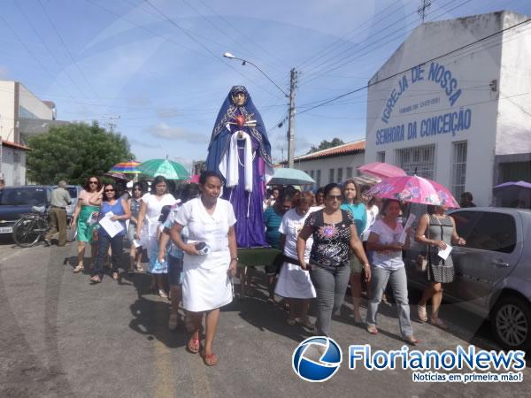 Mulheres unem suas dores &agrave;s de Maria na Prociss&atilde;o das Dores.(Imagem:FlorianoNews)