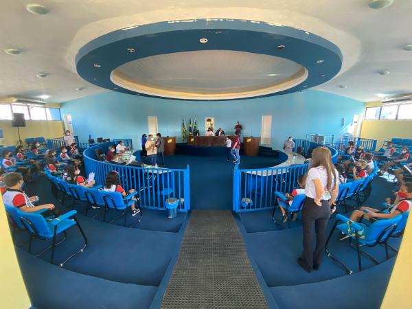 Alunos do Col&eacute;gio Impacto Kids visita a C&acirc;mara Municipal de Floriano(Imagem:Col&eacute;gio Impacto Kids)