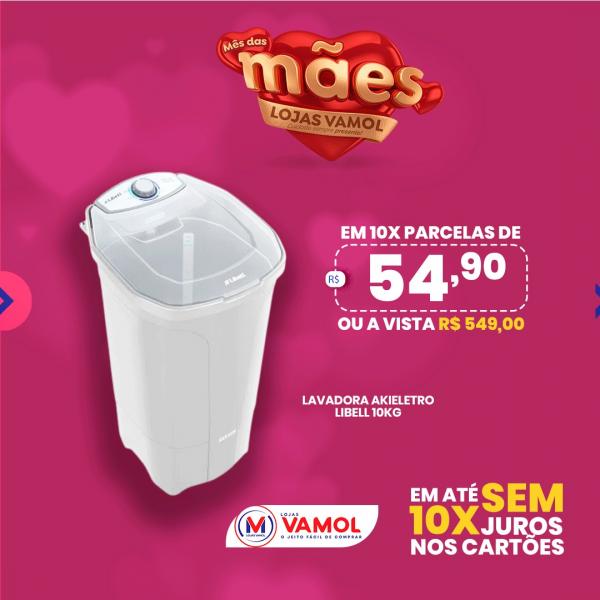 Semana especial Dia das M&atilde;es &eacute; na Lojas Vamol(Imagem:Divulga&ccedil;&atilde;o)