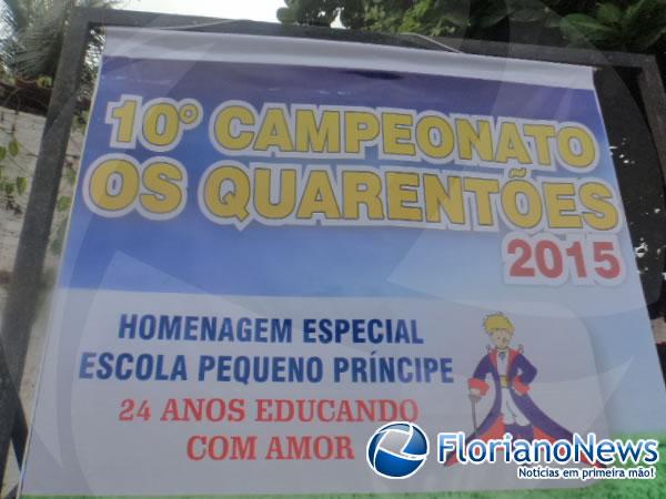 EPP &eacute; homenageada na 10&ordf; edi&ccedil;&atilde;o do Campeonato Os Quarent&otilde;es.(Imagem:FlorianoNews)
