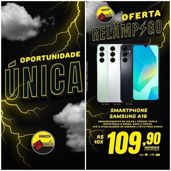 Armaz&eacute;m Para&iacute;ba de Floriano lan&ccedil;a promo&ccedil;&atilde;o rel&acirc;mpago com pre&ccedil;o de black e parcelamento em 10x(Imagem:Divulga&ccedil;&atilde;o)