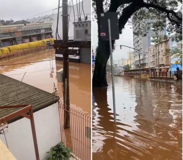 Estudante do Piau&iacute; mora como ficou rua de sua casa no s&aacute;bado (4), em Porto Alegre - Piauiense que mora no RS relata seguidas mudan&ccedil;as de casas para escapar de enchente.(Imagem:Arquivo pessoal/ Graziela Rocha)