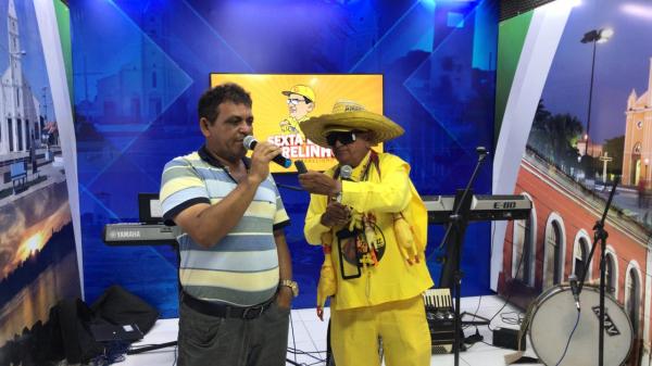 Calouros do Projeto Amarelinho se apresentam em programa da TV Tropical de Bar&atilde;o de Graja&uacute; (Imagem:FlorianoNews)