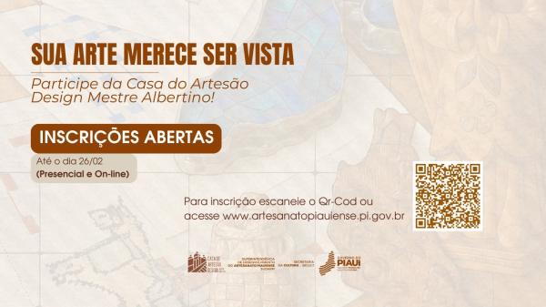 Abertas inscri&ccedil;&otilde;es para novos talentos na Casa do Artes&atilde;o Design Mestre Albertino(Imagem:Divulga&ccedil;&atilde;o)