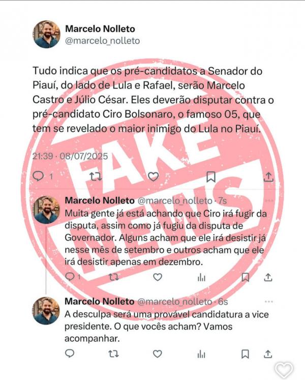 Joel rebate fake news divulgada pelo secretário de Comunicação de Rafael Fonteles(Imagem:Ascom)