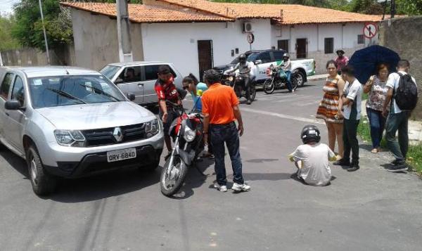 Motociclista fica ferido em acidente em Floriano.(Imagem:Reprodução)