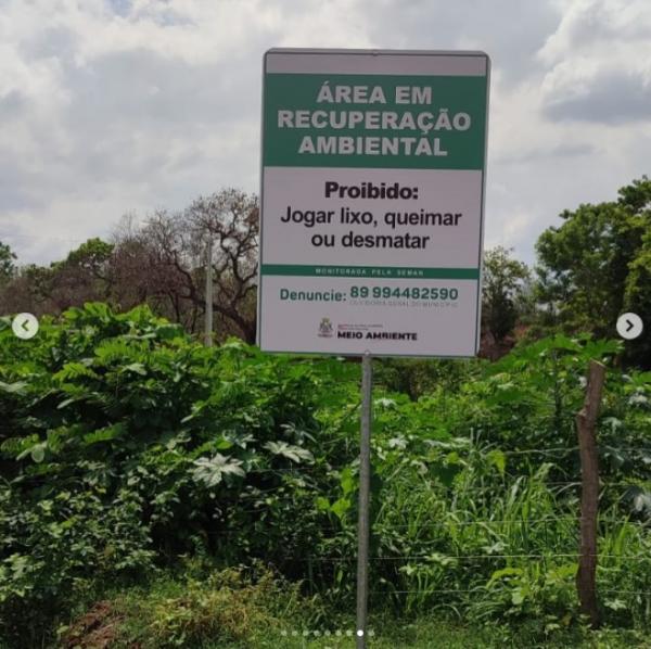Secretaria de Meio Ambiente intensifica ações de limpeza e preservação em Floriano(Imagem:Reprodução/Instagram)