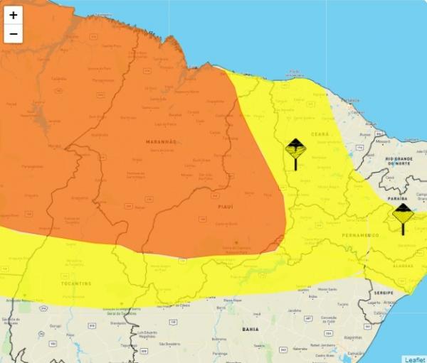  Piau&iacute; segue com alerta de chuvas intensas nos 224 munic&iacute;pios.(Imagem:Divulga&ccedil;&atilde;o)