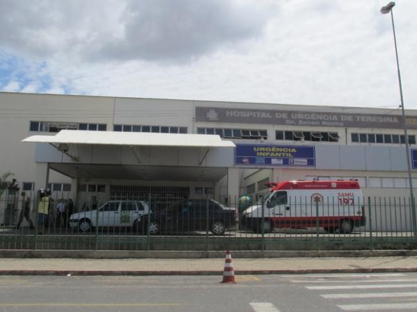 V&iacute;tima est&aacute; internada no Hospital de Urg&ecirc;ncia de Teresina.(Imagem:Catarina Costa / G1)