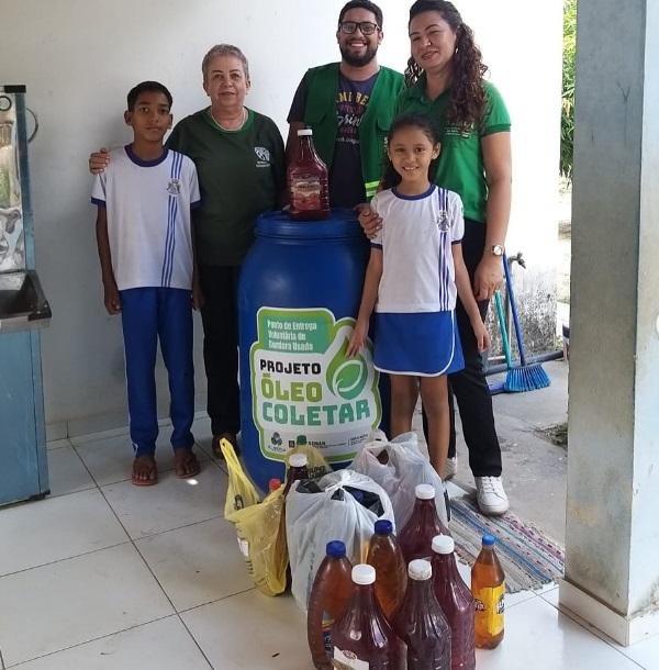 Projeto Óleocoletar realiza 5ª coleta de óleo vegetal em escolas municipais de Floriano(Imagem:Reprodução/Instagram)