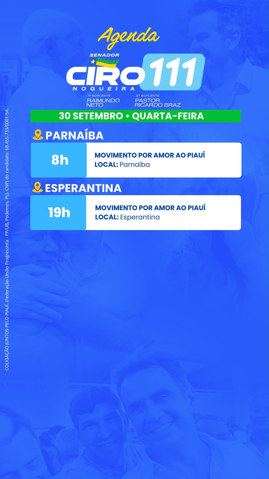 AGENDA - CIRO NOGUEIRA - 30/09