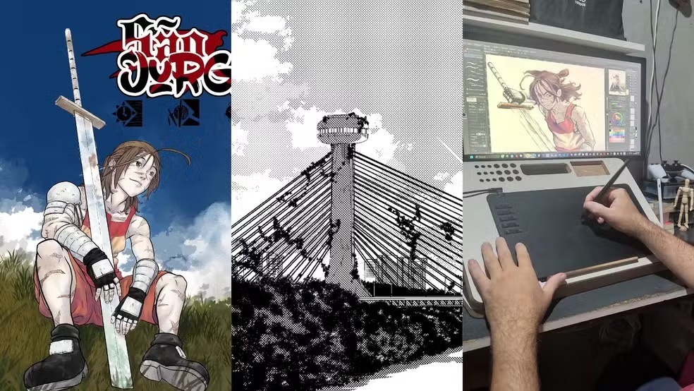 Artista cria quadrinho inspirado em São Jorge e ambientado em um Piauí pós-apocalíptico
