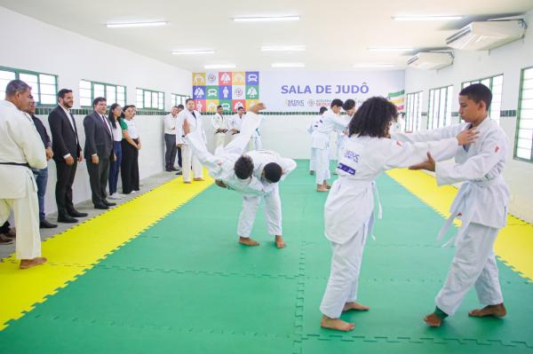 Sala de jud&ocirc; (Imagem:Ascom Seduc)