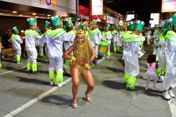 Desfile de escolas de samba e shows na beira-rio marcam o &uacute;ltimo dia do Carnaval de Floriano.(Imagem:Secom )