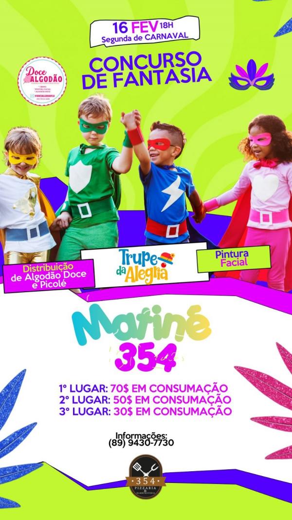354 Pizzaria e Hamburgueria promove matin&ecirc; carnavalesca especial em Floriano(Imagem:Divulga&ccedil;&atilde;o)