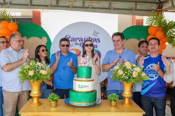 Em Cara&uacute;bas do Piau&iacute;, Ciro Nogueira inaugura obras juntamente com prefeita petista Andressa Leal(Imagem:Ascom)