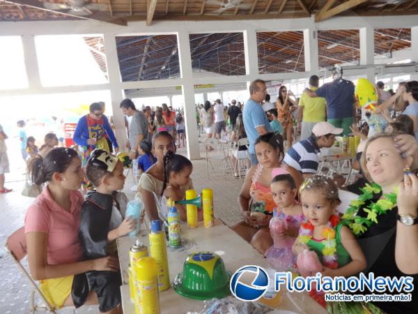 Bloco Furacão realizou matinê infantil.(Imagem:FlorianoNews)