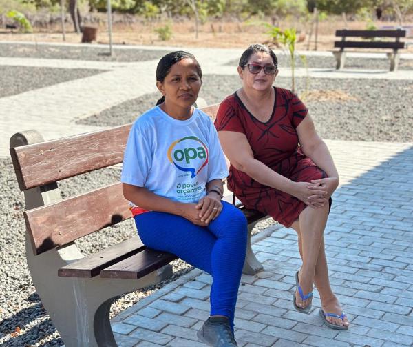 Comunidade na zona rural de Floriano ganha praça com recursos do OPA(Imagem:Ascom Seplan)