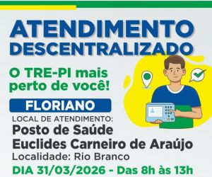TRE-PI leva atendimento descentralizado à comunidade de Rio Branco, em Floriano