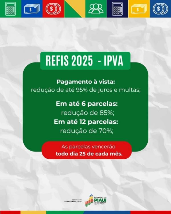 Refis 2025(Imagem:Divulga&ccedil;&atilde;o)