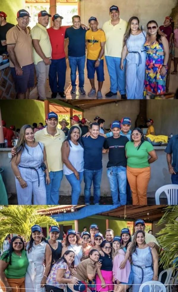 Gleydson Resende, acompanhado dos prefeitos de Jatob&aacute; e Nova Iorque, visita grupo pol&iacute;tico do Prefeito Ronaldo Vieira de S&atilde;o Jos&eacute; dos Bas&iacute;lios.(Imagem:Divulga&ccedil;&atilde;o)