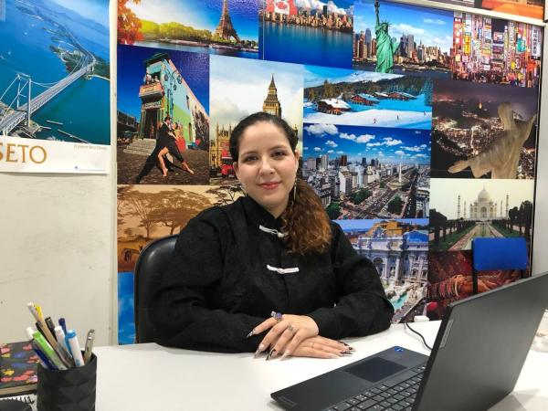 Diretora de Rela&ccedil;&otilde;es Internacionais da Uespi, Ana Lu&iacute;za.(Imagem:Ascom Uespi)