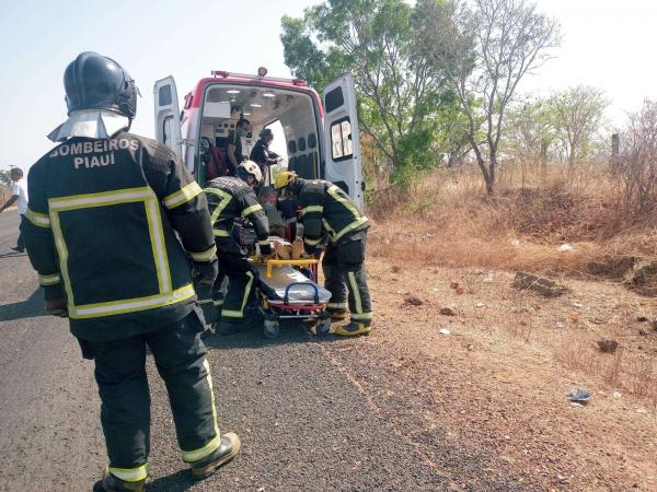 Idoso fica ferido em acidente na BR 343, zona rural de Floriano.(Imagem: Divulga&ccedil;&atilde;o)